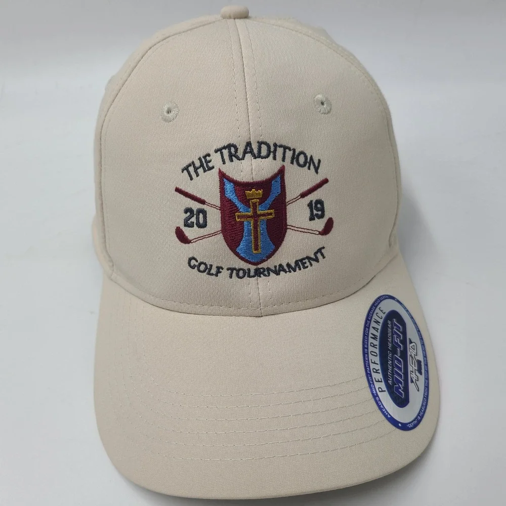 The‎ Tradition Golf Tournament Hat Adjustable Ahead Beige 2019 Crest Logo Men